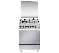 Glem U664MI Autonome Cuisinière à gaz A Acier inoxydable four et cuisinière - Fours et cuisinières (Cuisinière, Acier inoxydable, Rotatif, Devant, Cuisinière à gaz, Gauche)