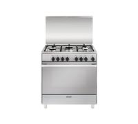 Glem U855MI6 - Cuisinière - pose libre - largeur : 80 cm - profondeur : 50 cm - hauteur : 85 cm - acier inoxydable