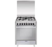 Glem U765MI6 Autonome Cuisinière à gaz A Acier inoxydable four et cuisinière - Fours et cuisinières (Cuisinière, Acier inoxydable, Rotatif, Devant, Cuisinière à gaz, Au milieu)