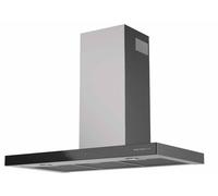 Glem Hotte décorative murale GHBS97IX 90 cm 564 m³/h 63 dB Inox/Noir