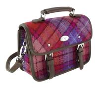 Glen Appin Harris Bervie Mini sacoche en tweed avec bandoulière réglable et amovible, 142 Orange Violet Carreaux, s
