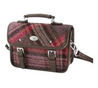 Glen Appin Harris Bervie Mini sacoche en tweed avec bandoulière réglable et amovible, Col144 - Bordeaux et rose Stewart, Taille unique
