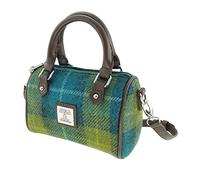 Glen Appin Harris Tweed 'Kilbride' Mini sac de bowling (couleur 114 bleu mer/vert)