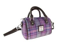 Glen Appin Harris Tweed Kilbride Mini sac fourre-tout de bowling (col 146 violet et menthe)