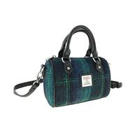 Glen Appin Harris Tweed Kilbride Mini sac fourre-tout de bowling (couleur 119 bleu/turquoise à carreaux)