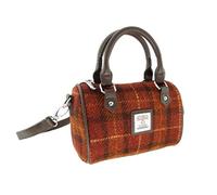 Glen Appin Harris Tweed Kilbride Mini sac fourre-tout pour bowling, Couleur 117 marron/orange à carreaux, s
