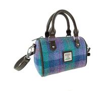 Glen Appin Harris Tweed Kilbride Mini sac fourre-tout pour bowling, Couleur 79 turquoise à carreaux, s