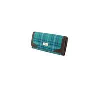 Glen Appin Harris Tweed LB2000 Porte-monnaie pliable pour femme Bleu sarcelle et bleu 145