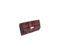 Glen Appin Harris Tweed LB2000 Portefeuille pliable pour femme Bordeaux et rose 144