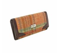 Glen Appin Harris Tweed LB2000 Portefeuille pliable pour femme Couleur 148 Orange pâle