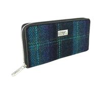 Glen Appin Harris Tweed LB2100 Staffa Grand sac à main zippé, Couleur 119 bleu/turquoise, L, Décontracté