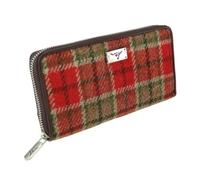 Glen Appin Harris Tweed LB2100 Staffa Grand sac à main zippé, Couleur 141 rouge/vert, L, Décontracté