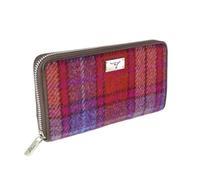 Glen Appin Harris Tweed LB2100 Staffa Grand sac à main zippé, Couleur 142 orange/violet, L, Décontracté
