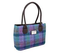 Glen Appin Harris Tweed Sac à main classique - LB1003 - Cassley, Couleur 79 Turquoise, Large