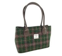 Glen Appin Harris Tweed Sac à main classique - LB1003 - Cassley, Vert, Small