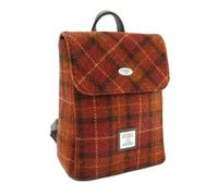 Glen Appin Harris Tweed 'Tummel' Mini sac à dos, Col 117 Marron avec Orange, S