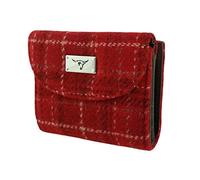 Glen Appin LB2002 Harris Tweed Petit sac à main pour femme, Couleur 102 Rouge, Porte-monnaie