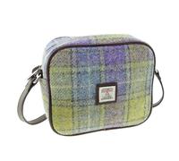 Glen Appin Of Scotland Harris Tweed LB1210 Mini sac "Amande", Couleur 112 lilas vert, 21cm x 18cm x 7cm