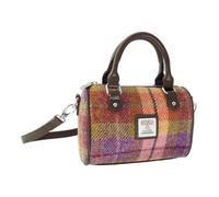 Glen Appin Of Scotland Harris Tweed Mini sac fourre-tout Kilbride, Col 124 Pêche/Violet