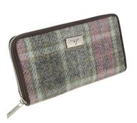Glen Appin of Scotland LB2100-COL134 Harris Tweed Staffa Portefeuille à fermeture Éclair Rose clair