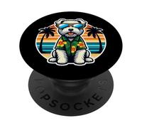 Glen of Imaal Terrier Propriétaire de chien Summer Vibes Vacation Beach PopSockets PopGrip Adhésif