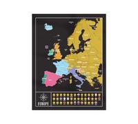 Gleneagles Scratch Off Europe Travel Tracker Poster - Black Gold Map with Scratch-Off Places 54x70 Adventure Map for Travellers Gift for Men & Women Bucket List