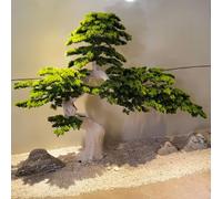 Glenmi Bonsaï Artificiel en pin, Une œuvre d'art botanique remarquable ne nécessitant ni arrosage ni lumière du Soleil, Parfaite for rehausser l'ambiance de Votre pièce(7ft)