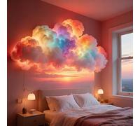 Glenmi DIYs Thundercloud Lumière LED 3D Multicolore Thunder Cloud Lampe Music Cloud Modes réglables alimentés par USB Nuit for la décoration de fête à la Maison(800cm)