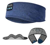 Glenmi Écouteurs de Sommeil, Bandeau Bluetooth sans Fil, Haut-parleurs stéréo HD Ultra Fins intégrés, for Sommeil latéral, Yoga, Fitness, Sport, Relaxation, Cadeaux technologiques(E-Gray)