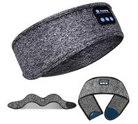 Glenmi Écouteurs de Sommeil, Bandeau Bluetooth sans Fil, Haut-parleurs stéréo HD Ultra Fins intégrés, for Sommeil latéral, Yoga, Fitness, Sport, Relaxation, Cadeaux technologiques(E-Red)