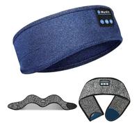 Glenmi Écouteurs de Sommeil, écouteurs de Sommeil Bluetooth, Bandeau, Masque de Sommeil, écouteurs avec Haut-Parleur stéréo HD Ultra Fin, Super Doux for Les dormeurs latéraux(M-Gray)