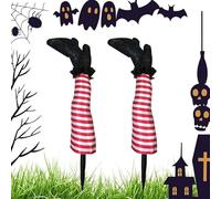 Glenmi Piquets de sorcière maléfique - Piquets de sorcière d'halloween, décoration de Jardin, Accessoires effrayants, Halloween Amusant, Ornement for pelouse et Jardin(G)