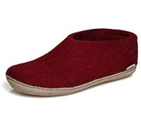 glerups dk A Shoes Chaussons en feutre unisexe pour adulte Semelle en cuir, rouge, 35.5 EU Large