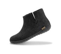 glerups dk Modell GR-02 Mixte Adulte Pantoufles en Feutre,Chaussons, Noir (Charcoal),40 EU
