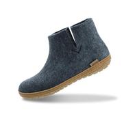 Glerups Chaussons en feutre pour homme et femme | Chaussons confortables avec semelle souple en cuir | Pantoufles fermées pour homme et femme | Pantoufles confortables pour homme et femme, Denim