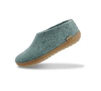 Glerups Pantoufle en laine 100 % de qualité mixte avec semelle en caoutchouc - Unisexe, 8 Women/6.5 Men