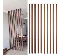 GLETSF 10 Pack Wooden Slats Room Divider - 70-240Cm Adjustable Floor-to-Ceiling Partition Screens, No Drill Installation for Home/Office/Entryway Decor - Easy Setup!-One Color-H-110cm/3.6ft