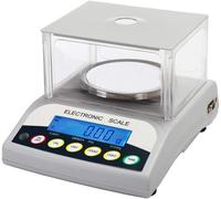 GLETSF Balance de Laboratoire électronique de précision, Affichage numérique LCD, avec Pare-Brise, compacte et précise, pour mesures et Tests scientifiques, 1020 g / 0,001 g