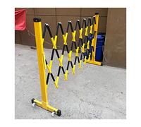 GLETSF Barrière De Sécurité Rétractable pour L'Extérieur, Barrière De Sécurité Rétractable pour Le Contrôle des Foules, Barrière De Sécurité Portable pour Musées, Cinémas E-Yellow Black-1.2x3m