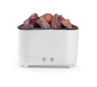 GLETSF Cheminée 3D À Effet Atomisé, Lampe À Charbon Simulé, Humidificateur Décoratif Intelligent À Flamme Simulée pour Chambre À Coucher, Cheminée D'Intérieur-White