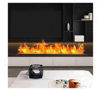 GLETSF Cheminée À Vapeur d'eau 3D, Cheminée À Vapeur avec Éclairage D'Ambiance, Commandes Tactiles Et À Distance, Insert De Cheminée Électrique pour La Décoration De La Maison E-100cm/39.3in