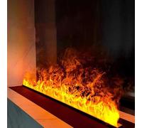 GLETSF Cheminée À Vapeur d'eau, Cheminée Électrique avec Raccordement d'eau, Flamme Multicolore, Contrôle Tactile/Télécommande/Application, Minuterie, Idéale pour La Maison Et L-800mm