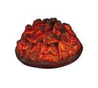 GLETSF Cheminée Décorative avec Ensemble De Bûches De 15,5 Pouces, Insert De Cheminée Électrique Rond en Cassette, Bûches Réalistes en Résine, Lit De Braises LED, Décoration Int