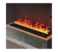 GLETSF Cheminée Décorative Électrique 3D À Effet Flamme Atomisée, Encastrable Et Mince, Meuble TV Décoratif pour Salon-700mm