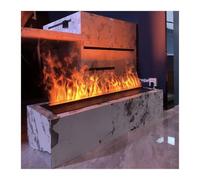 GLETSF Cheminée Décorative Électrique 3D À Effet Flamme Encastrée Et Atomisée, Fausse Flamme Électronique-1.0m