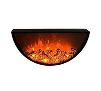 GLETSF Cheminée Décorative Encastrée Électrique, Murale Semi-Circulaire, Flammes Réglables-60cm
