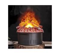 GLETSF Cheminée Décorative Ronde De 45 Cm (17,7 Po) avec Atomiseur, Télécommande, Insert Électrique Décoratif en Forme De Charbon Et Simulation De Flamme 3D