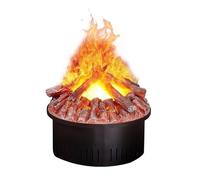 GLETSF Cheminée Décorative Ronde Électrique, Insert en Bûches De 45 Cm (17,7 Po), Atomisation 3D De Vapeur d'eau, Effet De Flamme Réaliste, Télécommande