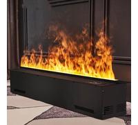 GLETSF Cheminée Électrique avec Flamme De Vapeur d'eau 3D, Vapeur Atomisée Réaliste, Panneau Tactile Et Télécommande pour Salon Et Hôtel.-80cm/31.4in