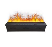 GLETSF Cheminée Électrique avec Flamme Simulée en 3D - Télécommande Et Écran Tactile, Humidificateur Intégré, Foyer À Vapeur d'eau-C